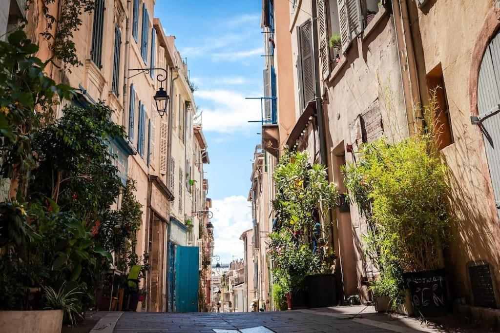 Rare Appart 2 Chambres En Duplex Design Au Panier Marseilles Exterior foto